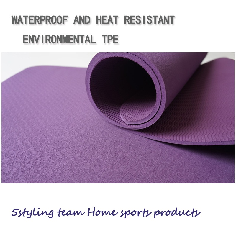6 mm klein defect tweede klasse zwart-wit TPE yogamat milieubescherming smaakloze antislip sport fitness mat kleurkeuze
