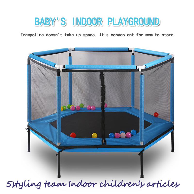 Trampoline kinderen 's home trampoline ouder kind interactieve games fitness trampoline met een vangnet voor baby zorg hek