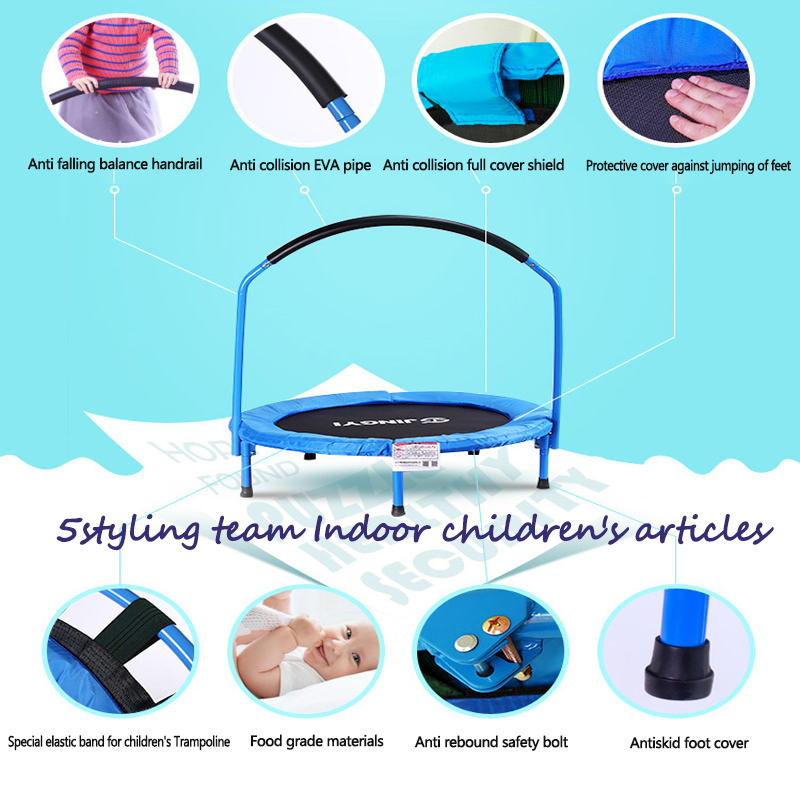 Trampoline kinderen zijn thuistrampoline binnen trampoline vouwbare kinderen wrijft over bed baby's stuiterende bed met leuning