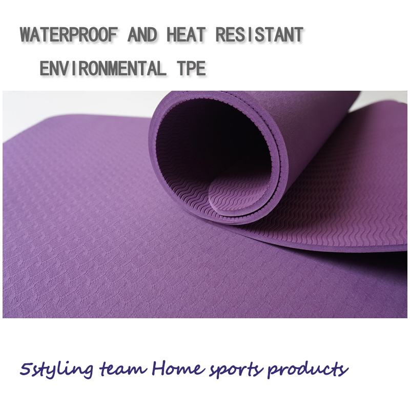 6mm minor defect tweede klasse monochrome TPE yoga mat milieubescherming smakeloze antiskid sport fitnessmatkleur selectie