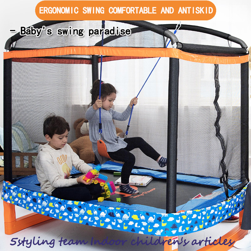 American swing trampoline kinderhuis kinder indoor trampoline met beschermnet
